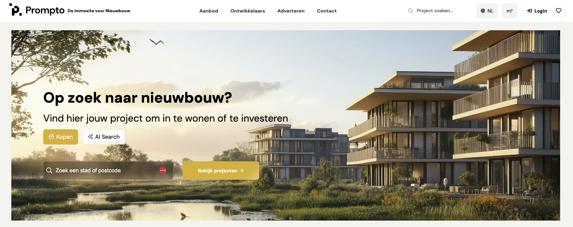 Prompto - de immosite voor nieuwbouw
